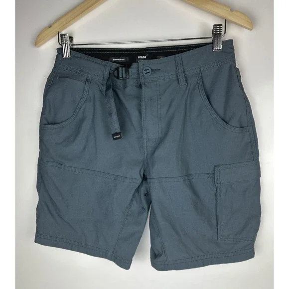 PrAna Men's Zion II Stretch 8" Cargo Shorts Outdoors Hiking UPF Blue Size 28 - Picture 2 of 13